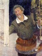Ilya Yefimovich Repin Self-portrait at work Germany oil painting artist